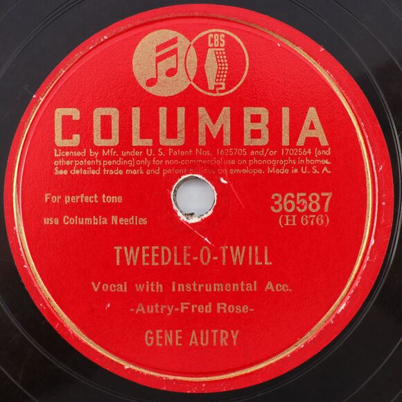 Gene Autry – Take Me Back Into Your Heart / Tweedle-O-Twill 78rpm Record 36587 - Picture 3 of 16